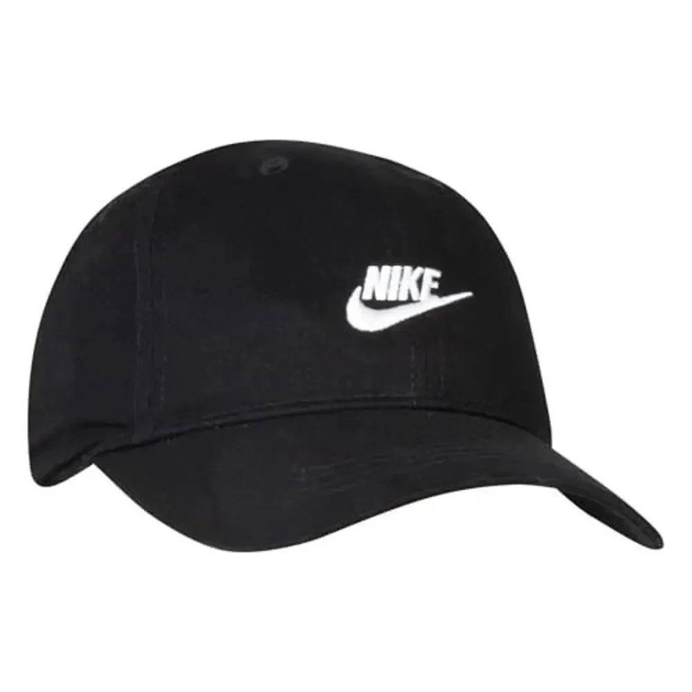 Nike Swoosh Black White Logo Child Youth (4-7) Adjustable Baseball Cap Hat